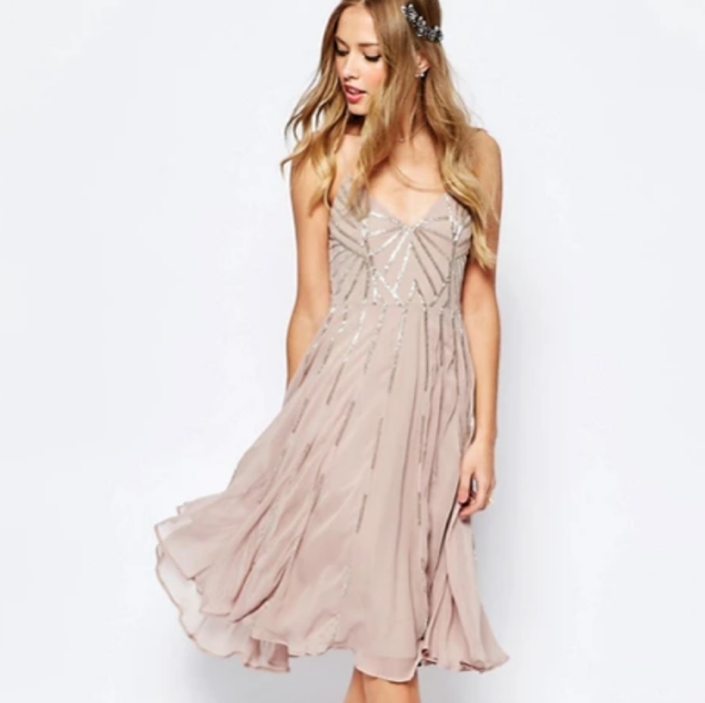 ASOS Embellished Cami Midi Bridesmaid Dress